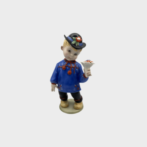 Statuetta in ceramica Lenci - Bambino in costume tradizionale, anni '40 - Luigi Borione