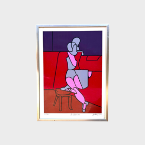 Valerio Adami - La Ballerina. Litografia colorata 145/170