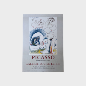 Affiche Picasso, Dessins 1966-1967 - Galerie Louise Leiris, Parigi 1968
