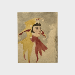 Disegno di Marcello Dudovich – Studio per figura in costume da giullare